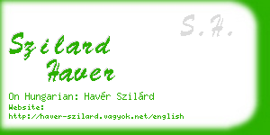 szilard haver business card